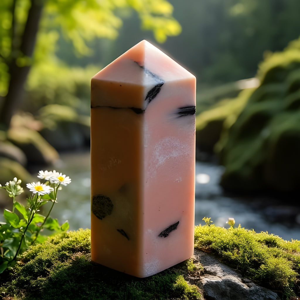 Pink Zebra Jasper Tower
