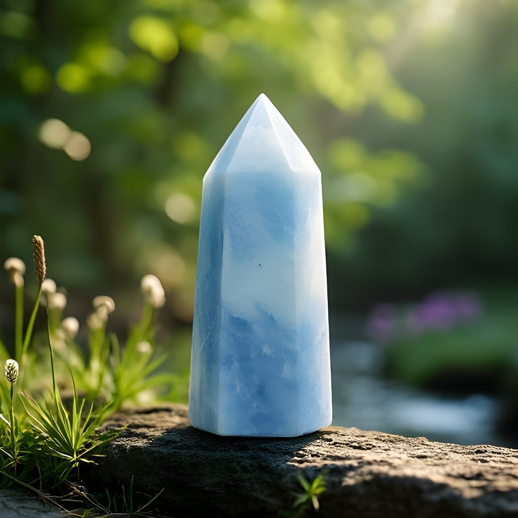 Blue Calcite Tower