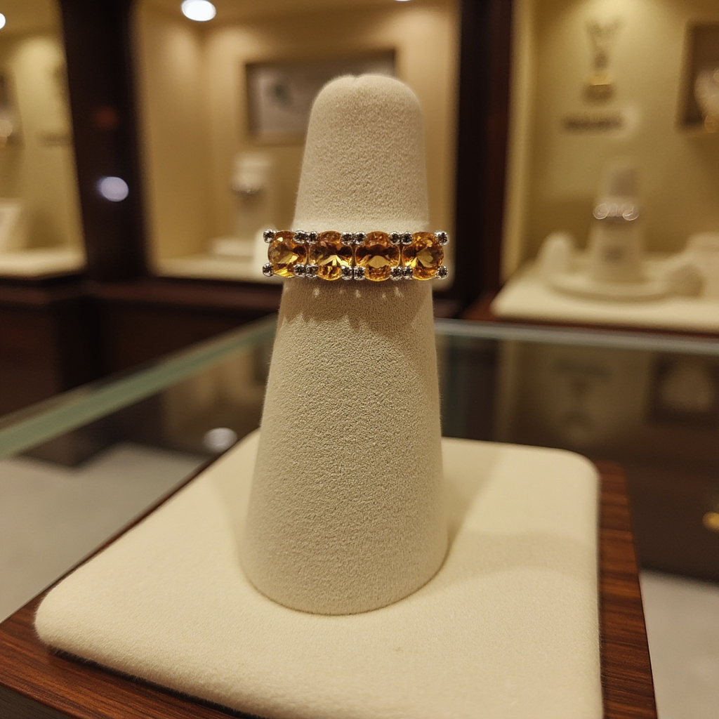 Citrine 4 Stone Ring