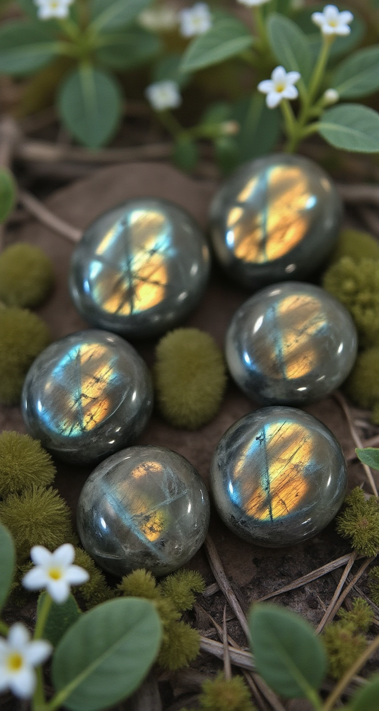 Sunset Labradorite Palm Stones