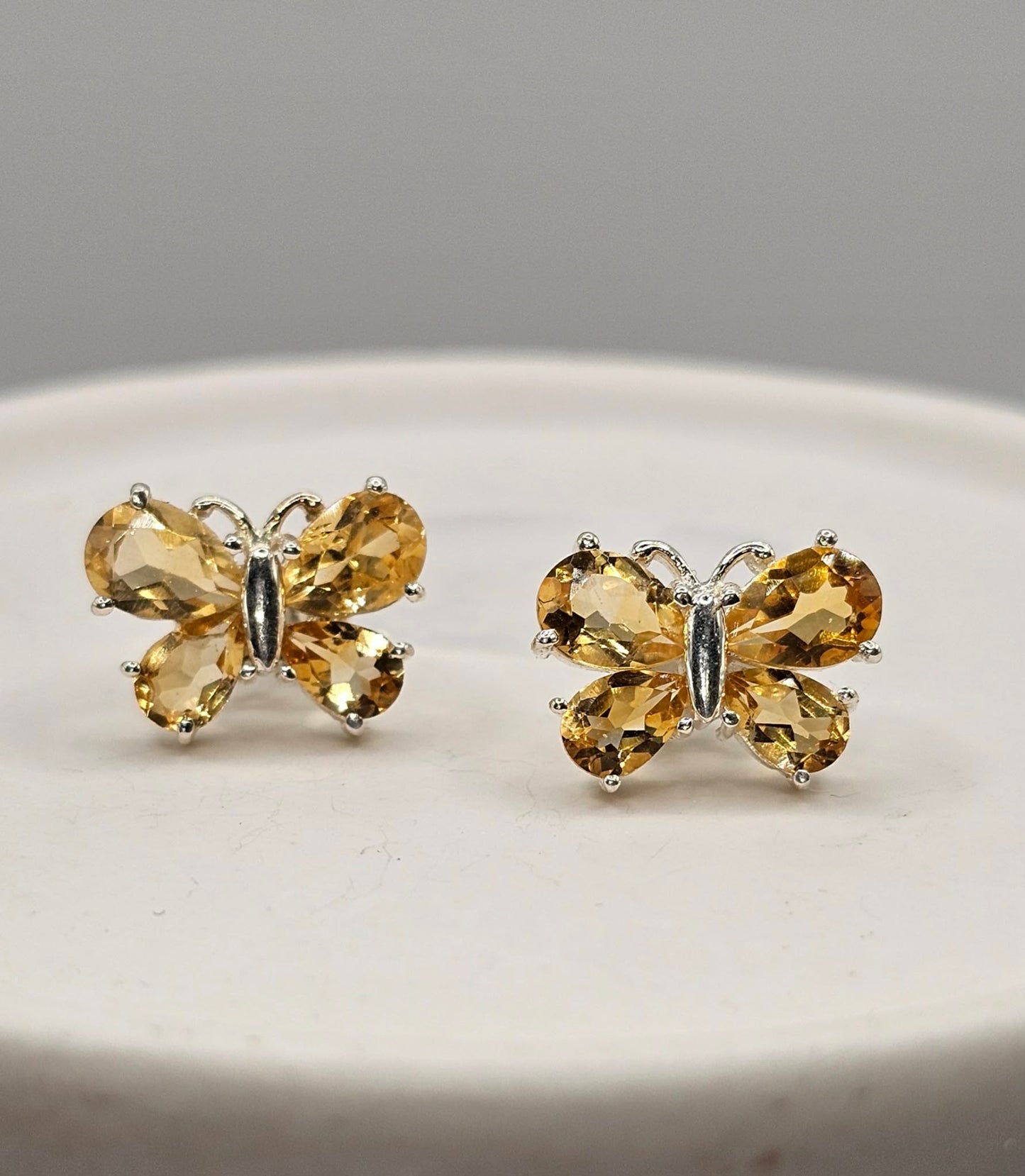 Butterfly Sterling Silver Stud Earrings