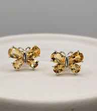 Load image into Gallery viewer, Butterfly Sterling Silver Stud Earrings
