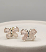 Load image into Gallery viewer, Butterfly Sterling Silver Stud Earrings
