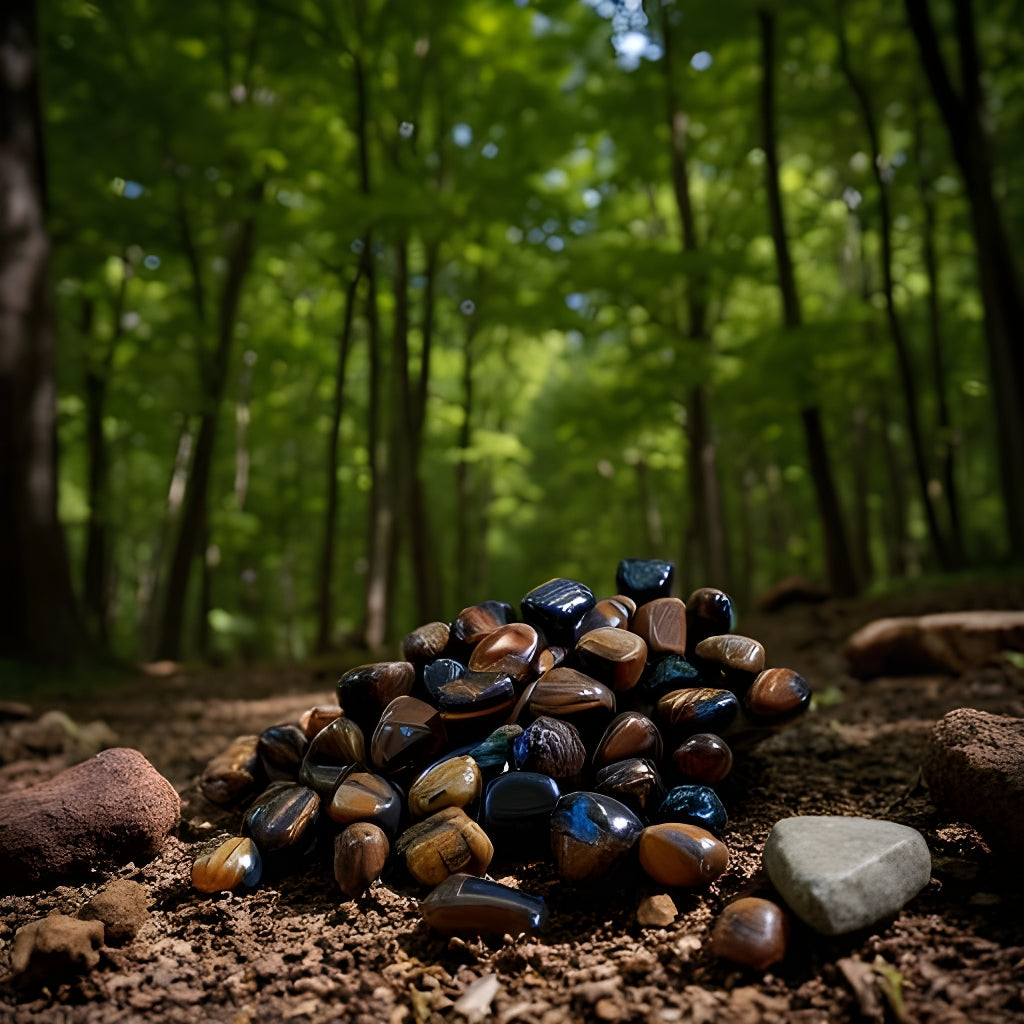 Hawk Eye Tumble (blue tigers eye)