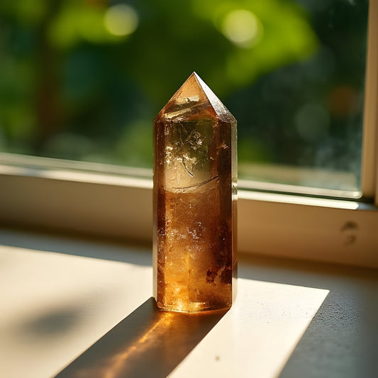 Smoky Quartz with Rutile Tower