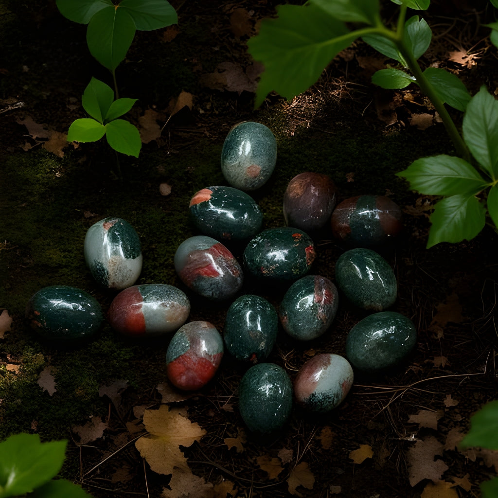 Bloodstone Mini Palm Stone
