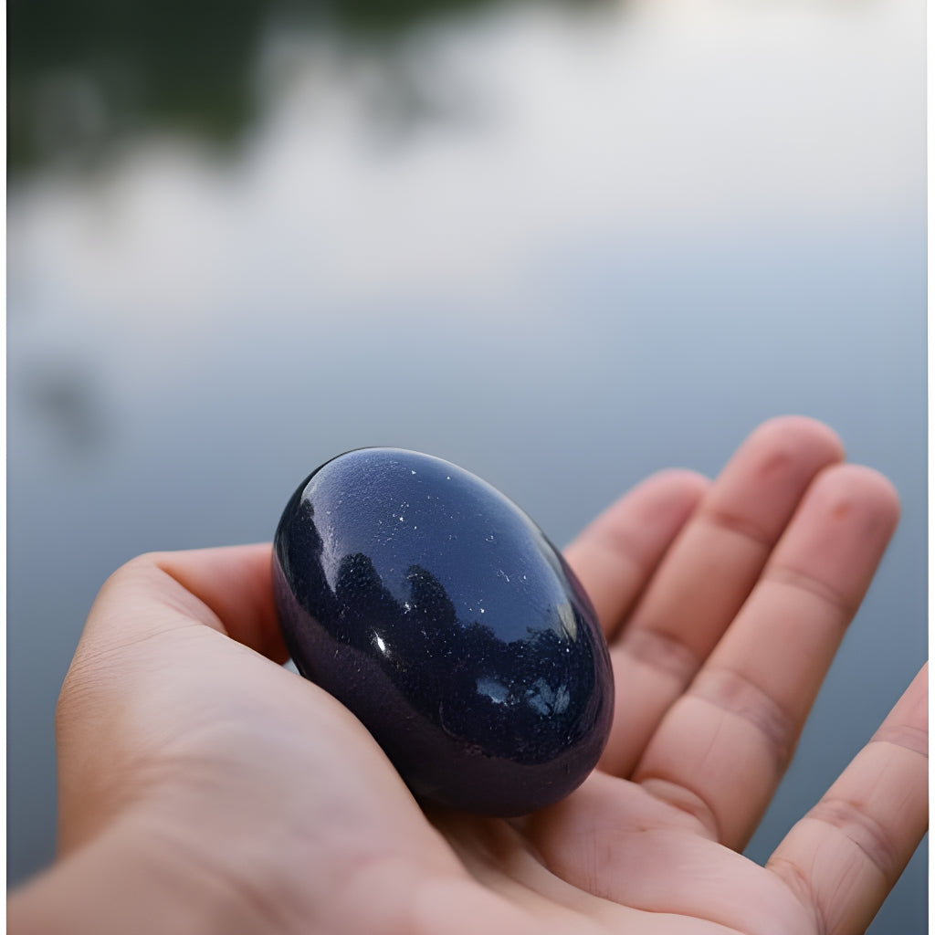 Dumortiorite Palm Stone