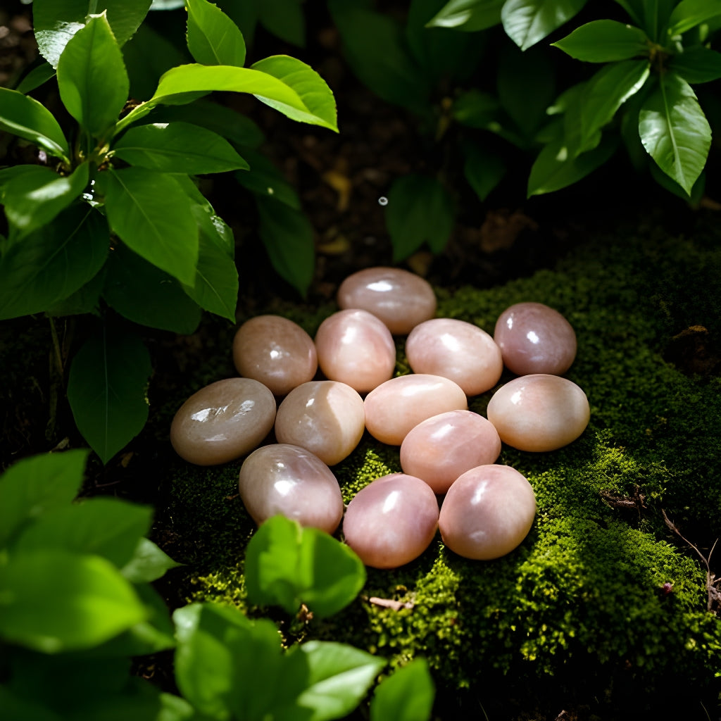 Rose Quartz Mini Palm Stone