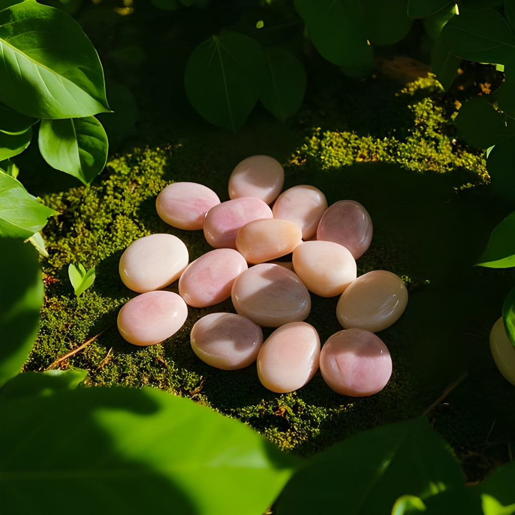 Rose Quartz Mini Palm Stone