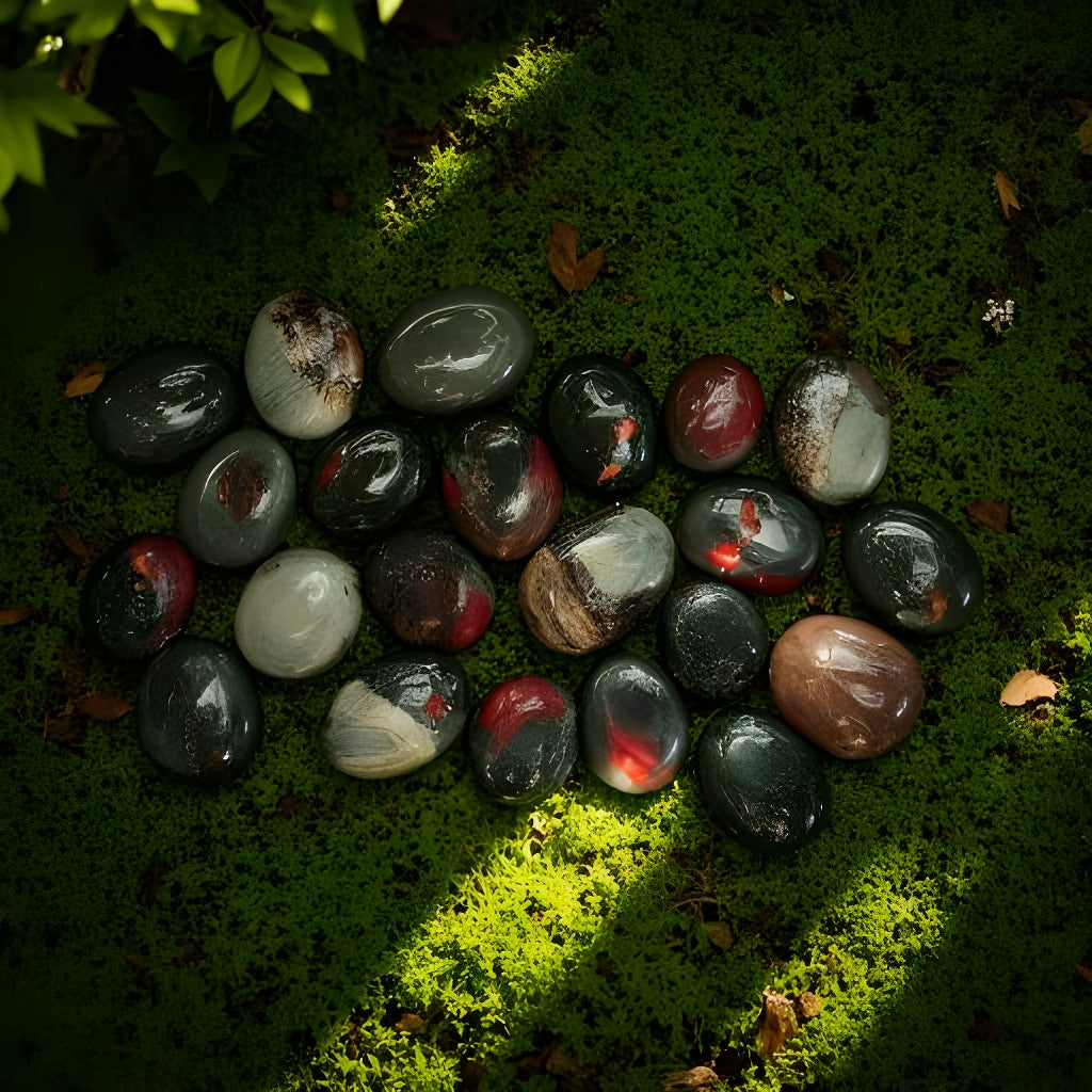 Bloodstone Mini Palm Stone