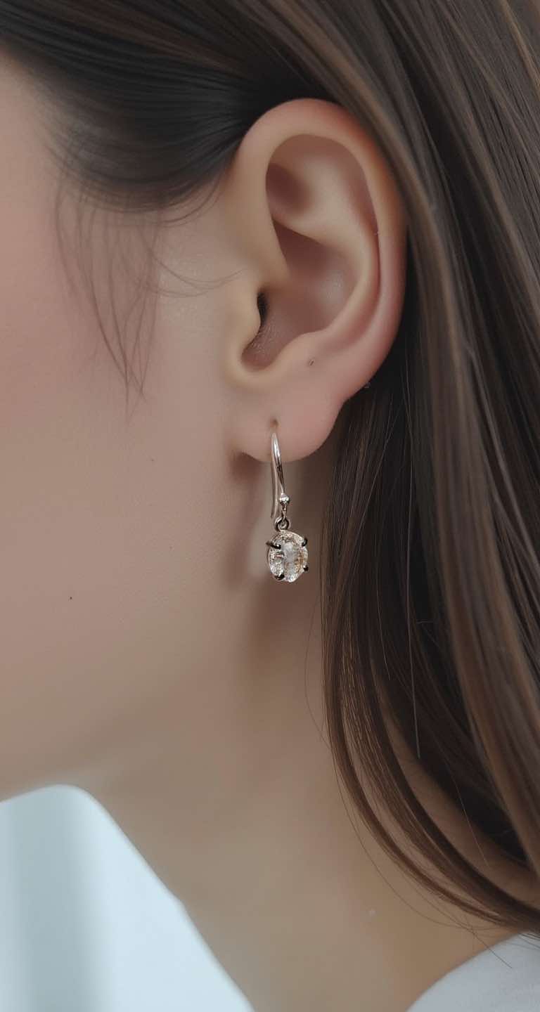 herkimer drop earrings