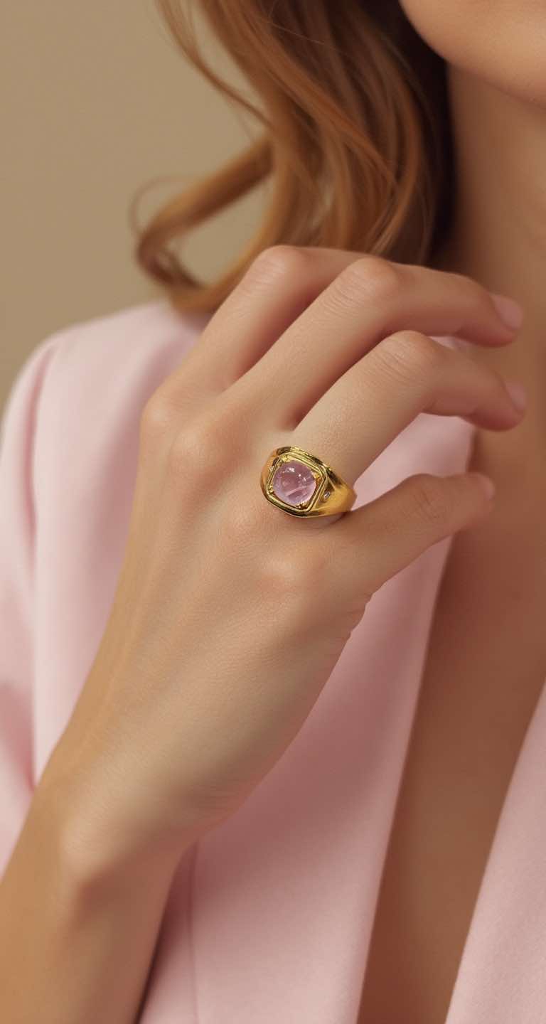 Rose Quartz Ring