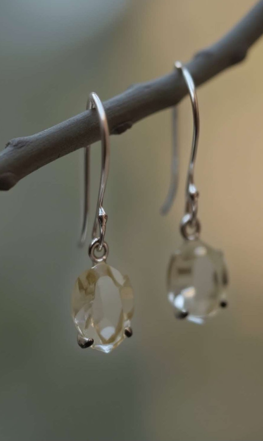 herkimer drop earrings