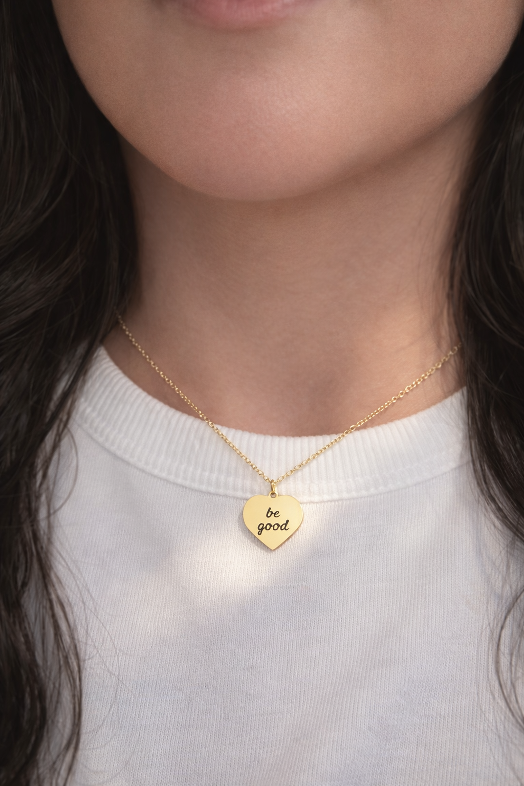 Be Good laser engraved necklace