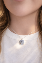 Load image into Gallery viewer, Be Good laser engraved necklace
