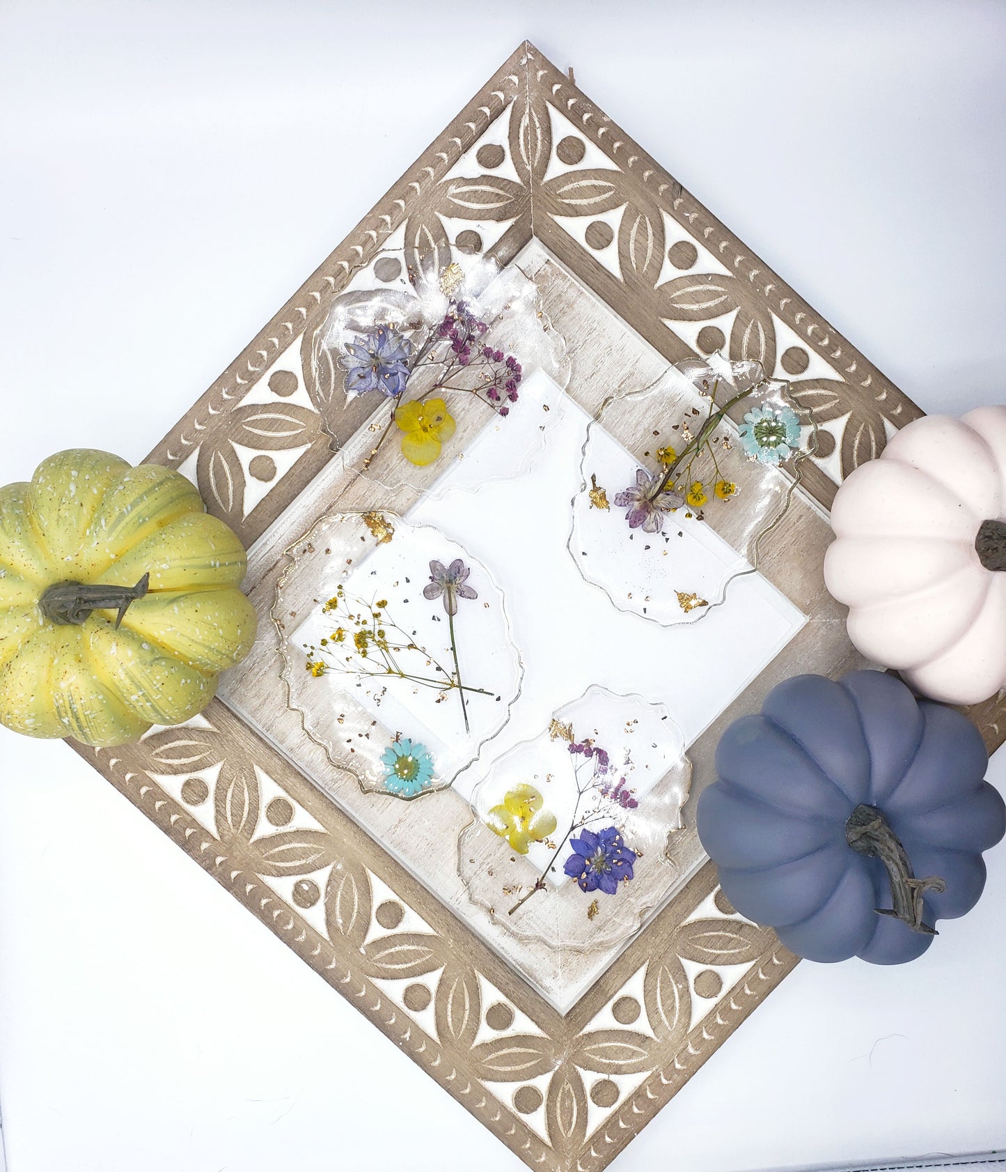 Floral Dreams Resin Coaster